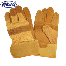 NMSAFETY Brown Rindspaltleder Sicherheitsarbeit Hand Handschuh